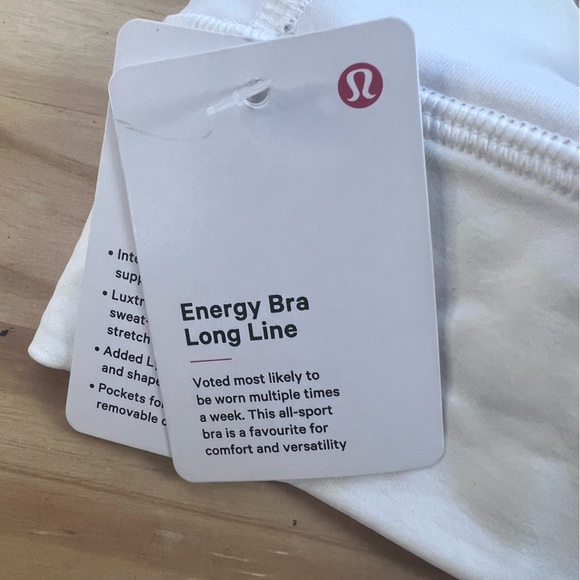 Lululemon Energy Longline Bra - white - 10 - NWT - Picture 7 of 14
